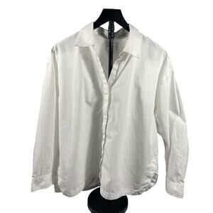 Banana Republic Women’s Large White Button Front Blouse Long Sleeve